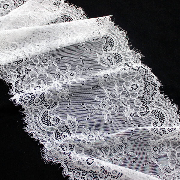 White Trim Eyelet Lace Ribbon Floral Scalloped Edge Trim for Sewing Crafts Wedding Decoration - Image 3