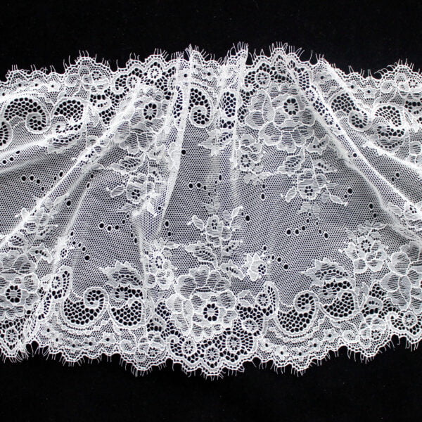 White Trim Eyelet Lace Ribbon Floral Scalloped Edge Trim for Sewing Crafts Wedding Decoration - Image 2