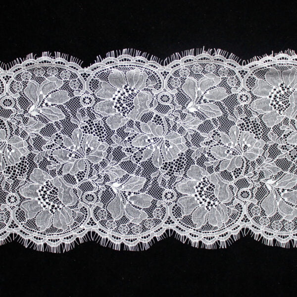 White Wide Eyelash Lace Sewing Lace Fabric Vintage French Flower Lace for Bridal Wedding Sewing DIY - Image 4