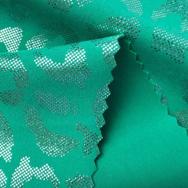 Nylon Spandex Fabric With Snake Pattern And Silver Hot Stamping Printing Fabric - Image 5