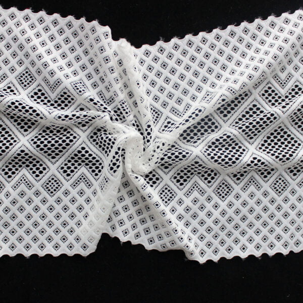 Soft Wide White Lace Fabric Sewing Lace Trim Elastic Elastic Lace - Image 6