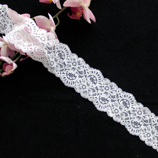 Bridal French Lace Narrow Stretch 6.0 CM Elastic Lace Trim - Image 2