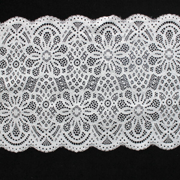 White Stretch Lace High Quality Tricot Lace Trim For Women - Image 6