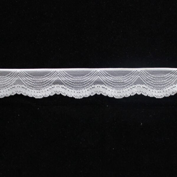 Elastic Narrow Lace Stretch Spandex Nylon Flower Elastic Lace Trim For Lingerie - Image 3