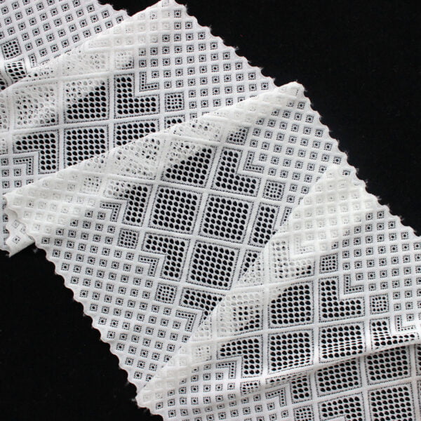 Soft Wide White Lace Fabric Sewing Lace Trim Elastic Elastic Lace - Image 3