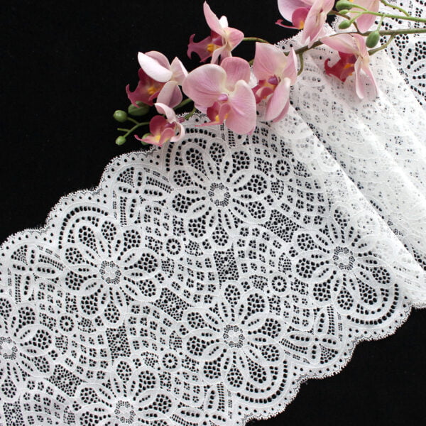 White Stretch Lace High Quality Tricot Lace Trim For Women