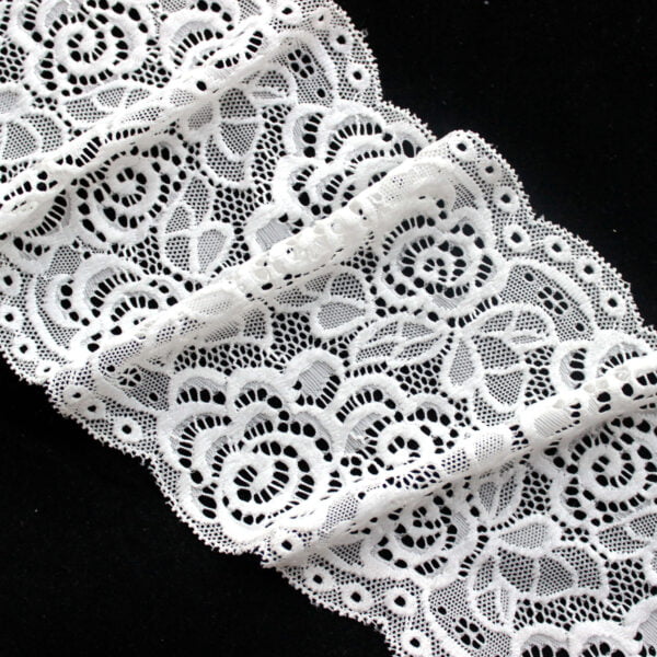 Floral Stretchy Elastic Soft Fabric Lace Garment Accessories Mesh Fabric Fancy Trim Elastic Lace - Image 2