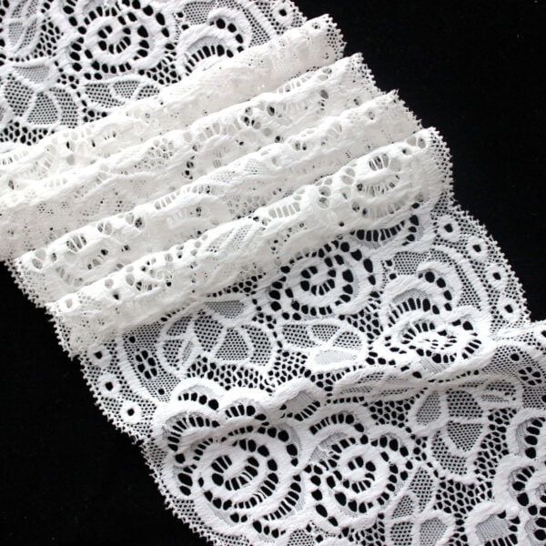 Floral Stretchy Elastic Soft Fabric Lace Garment Accessories Mesh Fabric Fancy Trim Elastic Lace