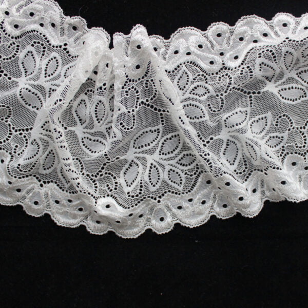 15cm Elastic Pressed YarnLace Trim Knitting Galloon Lace Fabric For Dress Lingerie Underwear - Image 3