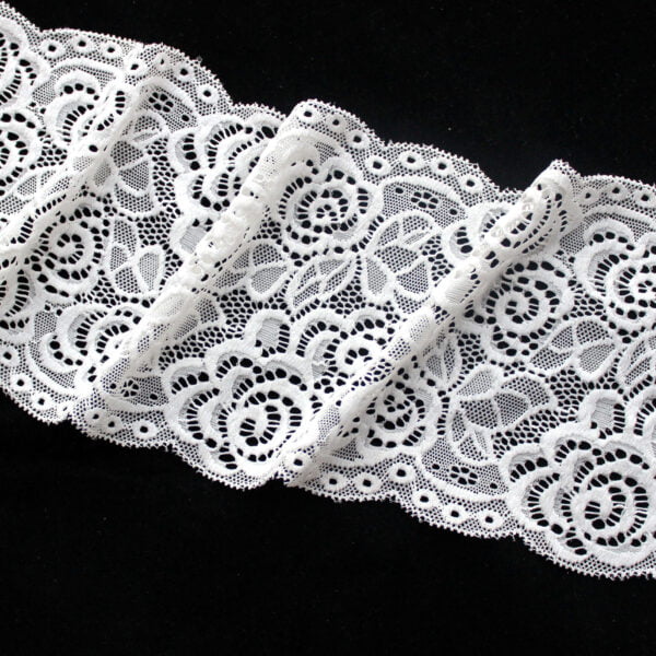 Floral Stretchy Elastic Soft Fabric Lace Garment Accessories Mesh Fabric Fancy Trim Elastic Lace - Image 3