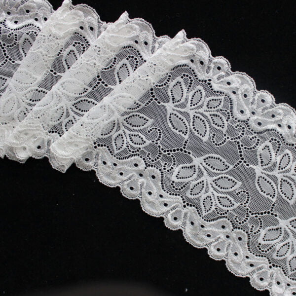 15cm Elastic Pressed YarnLace Trim Knitting Galloon Lace Fabric For Dress Lingerie Underwear