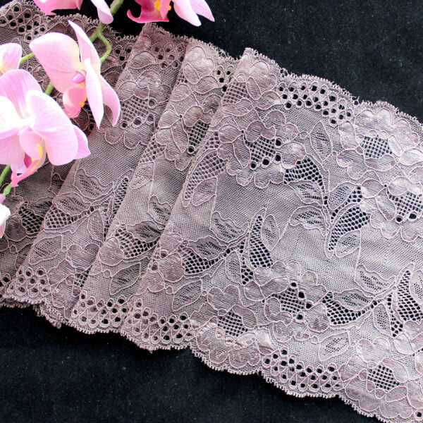 Polyester Embroidery Trimming Lace Stretch Lace Nylon Spandex Lace Fabric For Lingerie