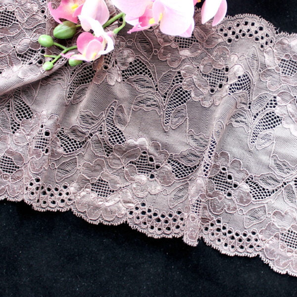 Polyester Embroidery Trimming Lace Stretch Lace Nylon Spandex Lace Fabric For Lingerie - Image 3