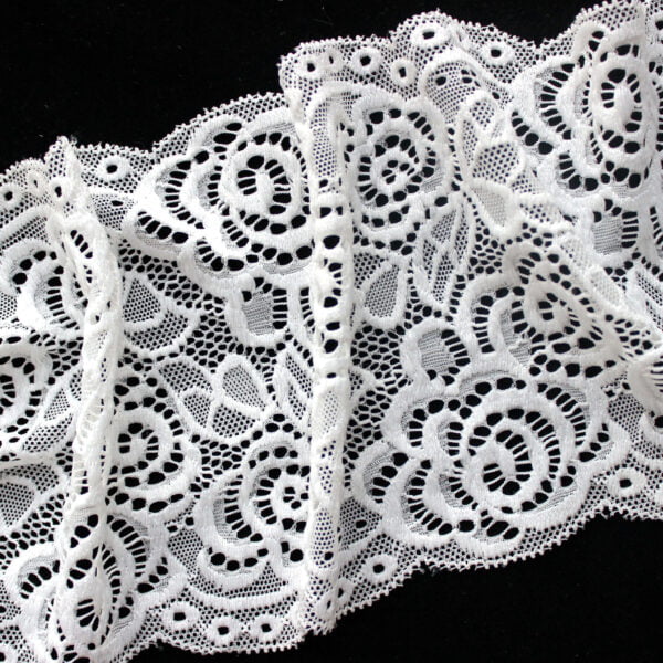 Floral Stretchy Elastic Soft Fabric Lace Garment Accessories Mesh Fabric Fancy Trim Elastic Lace - Image 4