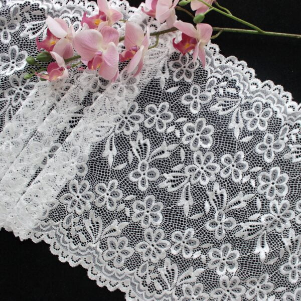 Nylon Spandex Elastic Lace Fabric For Bra Fashion Design Lace Trim